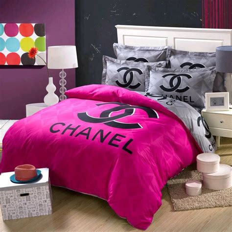 chanel bedroom light|Chanel bedsheets.